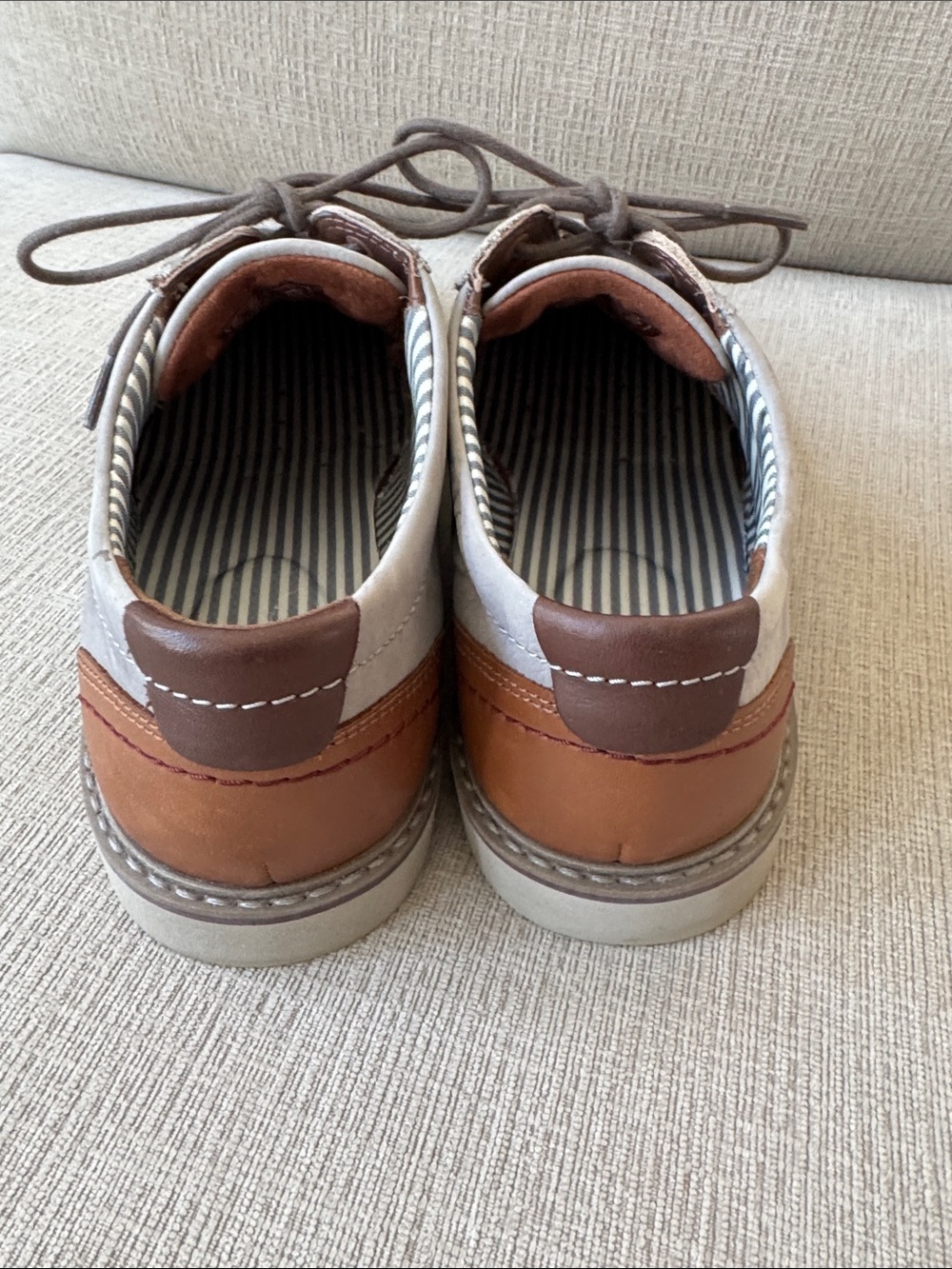 Clarks Men's Light Taupe Suede Derby Shoes - Picture 3 of 5